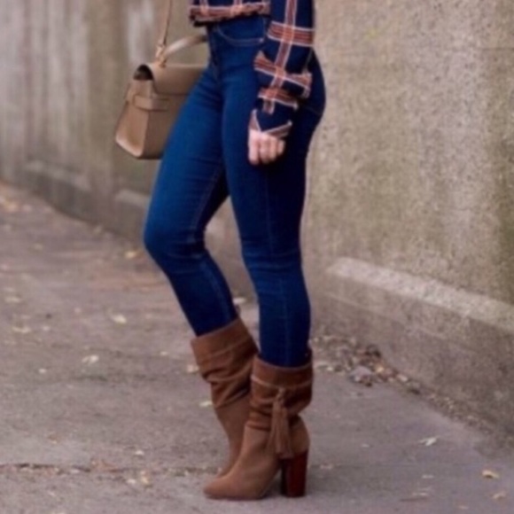 Vince Camuto Suede Fermel Slouch Tassel Boots - Picture 8 of 8